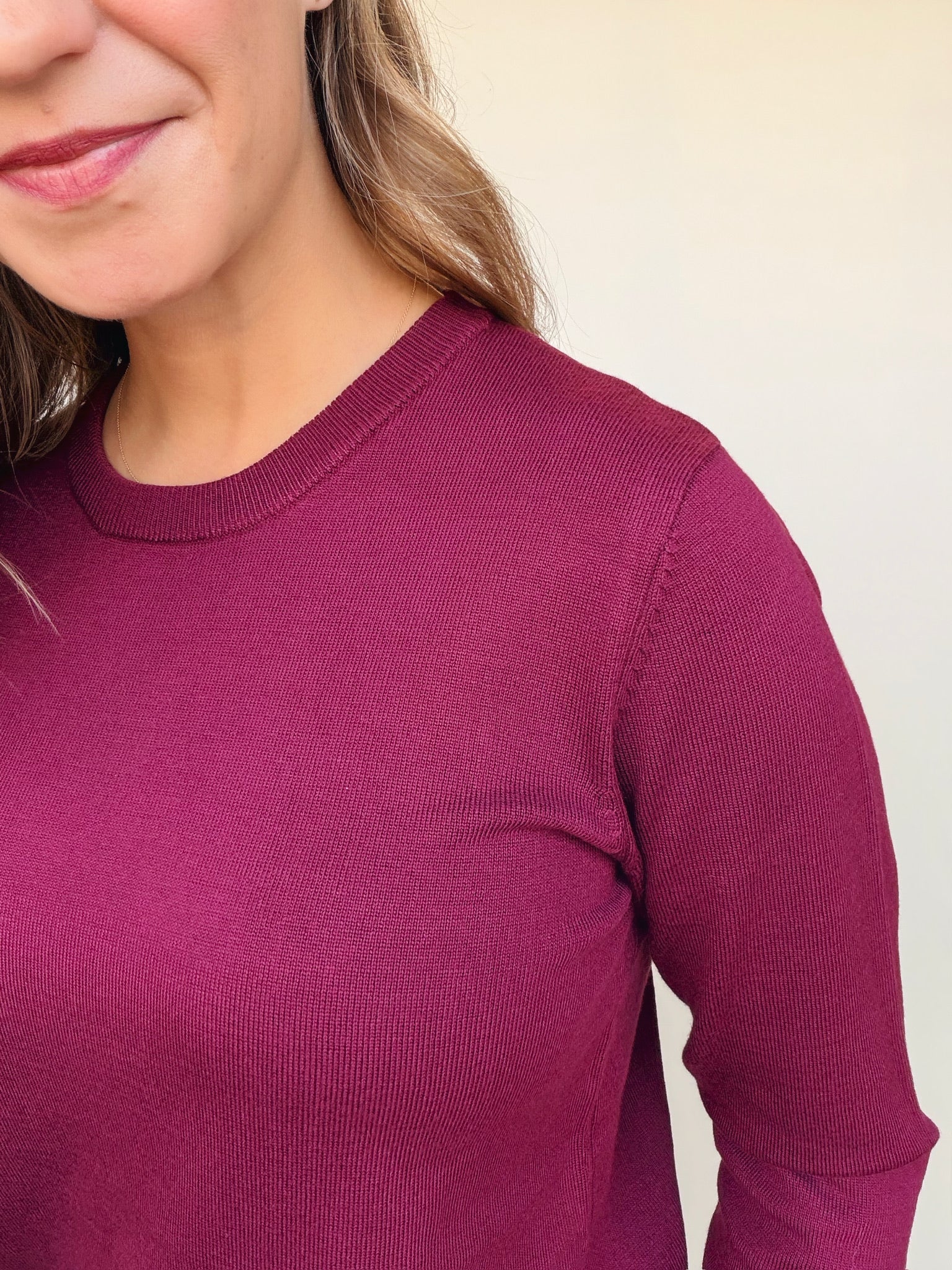 Ollie Round Neck Pullover Sweater - Elle Maxine