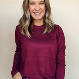 Ollie Round Neck Pullover Sweater - Elle Maxine