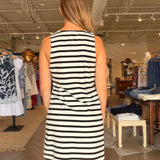 On the Yacht Shift Dress - Black Stripe - Elle Maxine