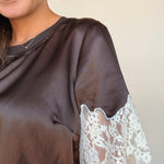 One of a Kind Satin Lace Top - Elle Maxine