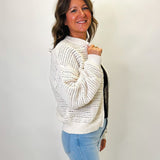 Open Knit Bomber - Elle Maxine