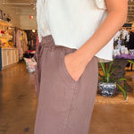 Oriana Linen Barrel Pants - Elle Maxine