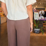 Oriana Linen Barrel Pants - Elle Maxine