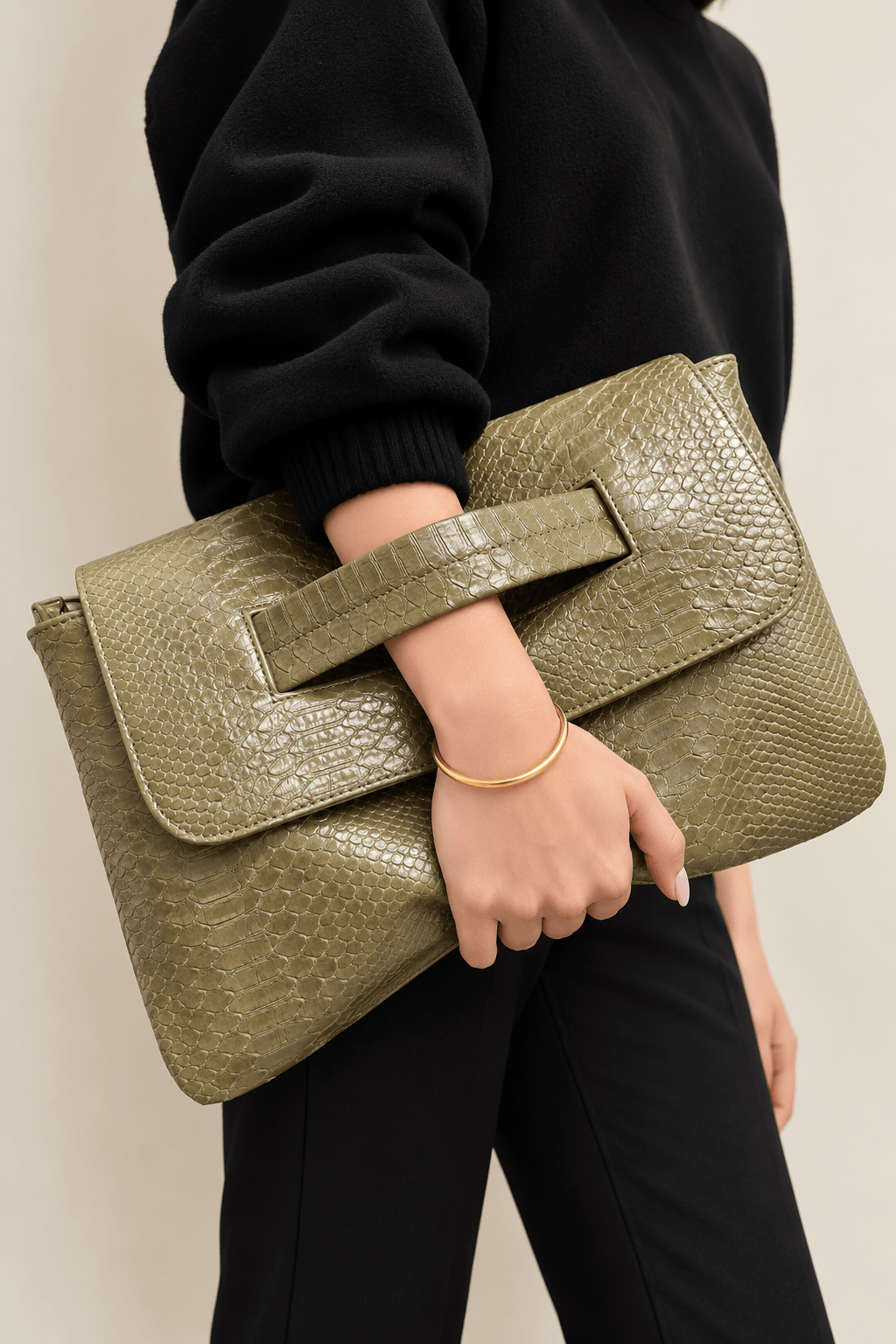 Oversized Foldover Clutch - Elle Maxine