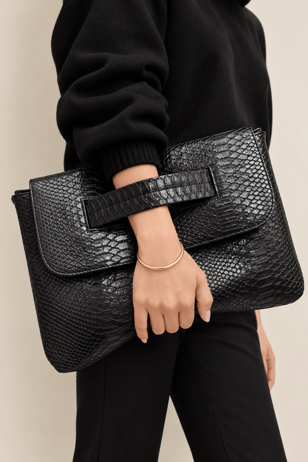 Oversized Foldover Clutch - Elle Maxine