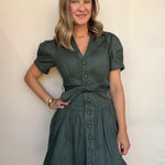Paige Belted Suede Dress - Elle Maxine