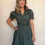 Paige Belted Suede Dress - Elle Maxine