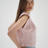 Paige Shine Top - Rosewater - Elle Maxine