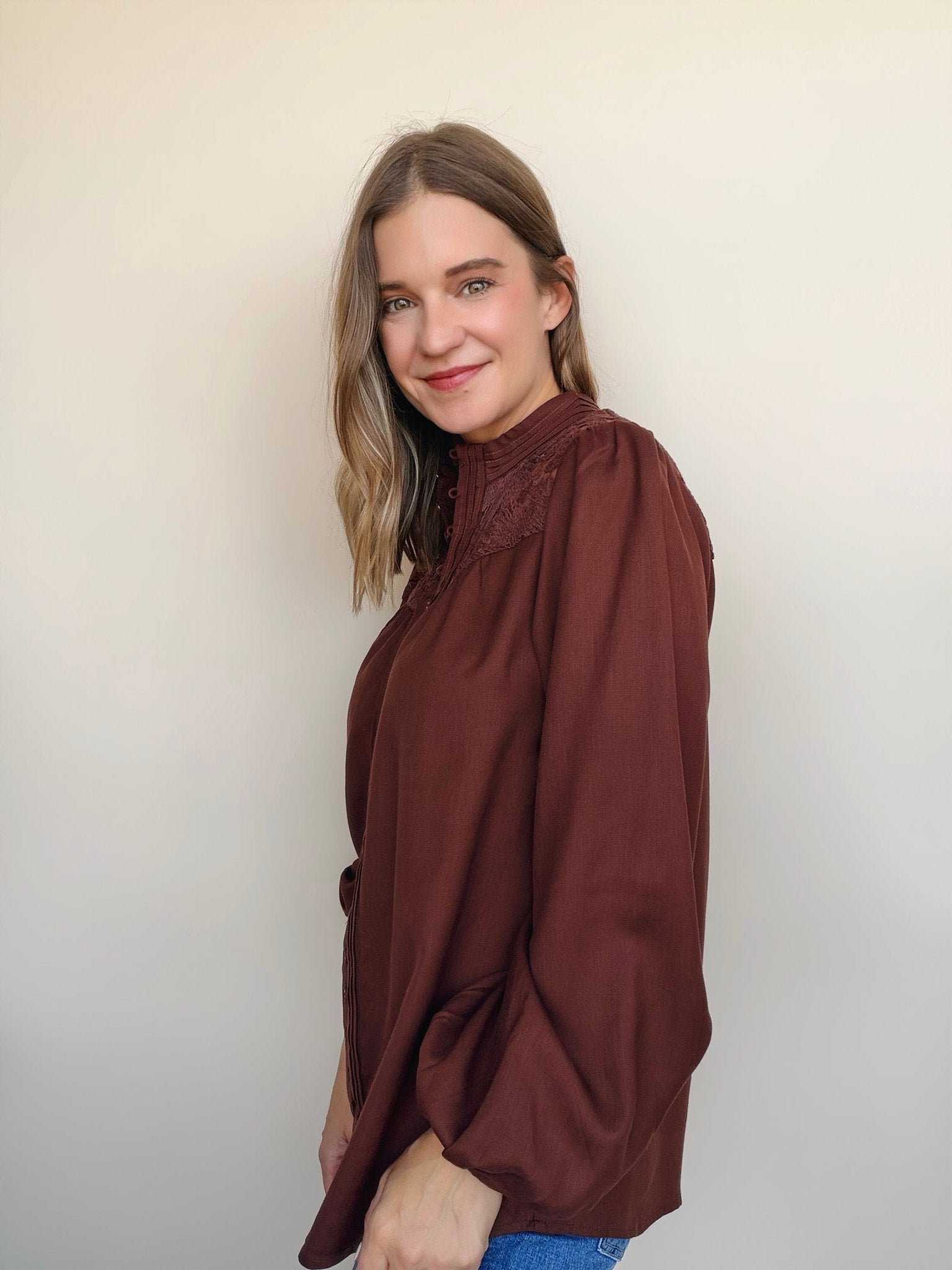 Paisley Lace Blouse - Elle Maxine