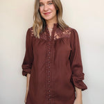 Paisley Lace Blouse - Elle Maxine