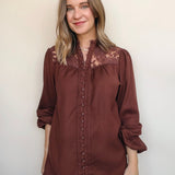 Paisley Lace Blouse - Elle Maxine