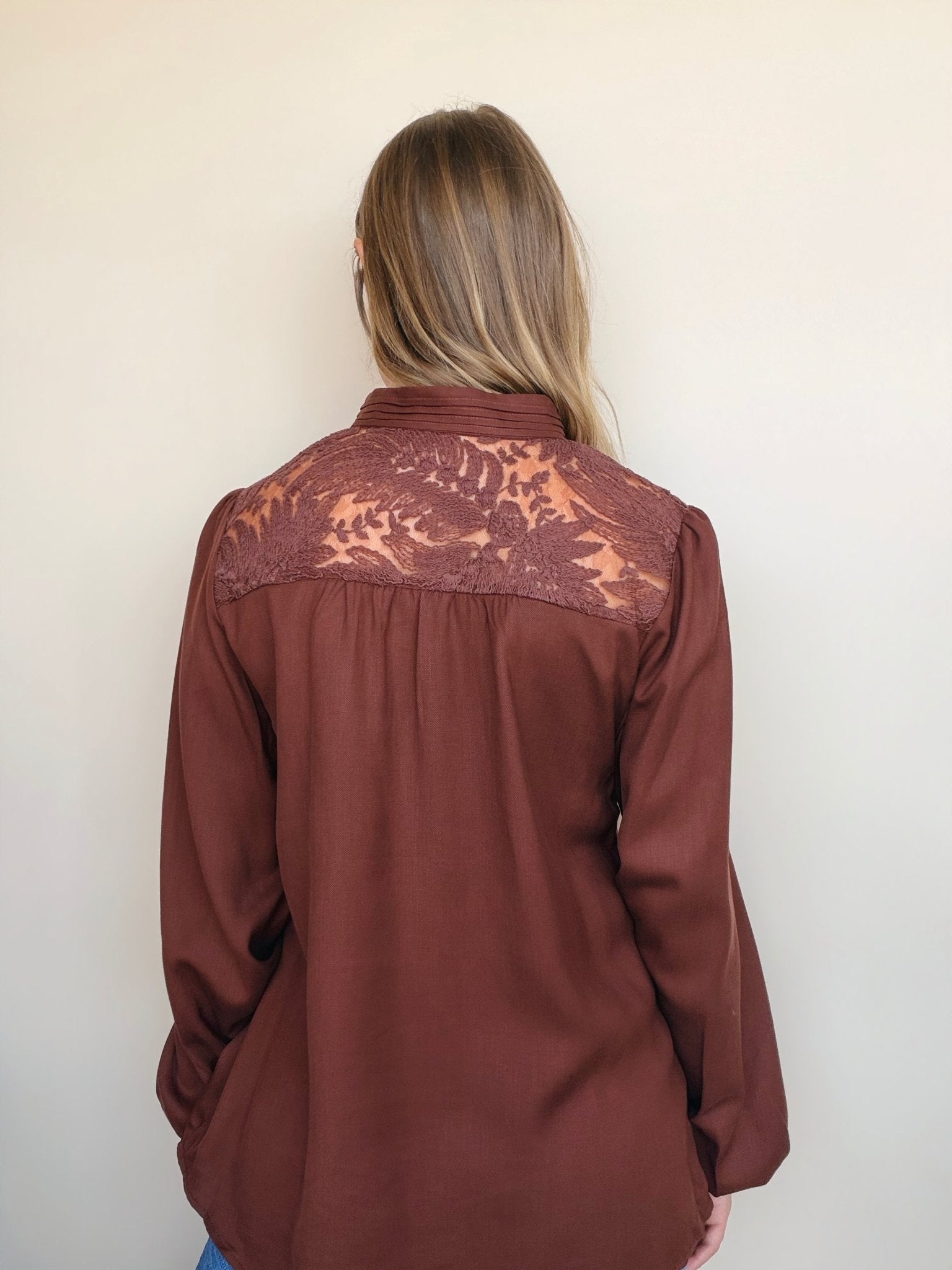 Paisley Lace Blouse - Elle Maxine