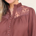 Paisley Lace Blouse - Elle Maxine
