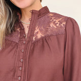 Paisley Lace Blouse - Elle Maxine