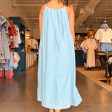 Patio Maxi Dress - Light Blue - Elle Maxine