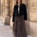 Paula Faux Fur Jacket - Black - Elle Maxine