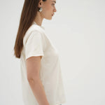 Paula Studded Tee - Coconut - Elle Maxine