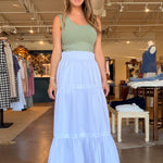 Pauline Maxi Skirt - White - Elle Maxine