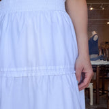 Pauline Maxi Skirt - White - Elle Maxine