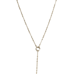Pearl Drop Lariat Necklace - Elle Maxine