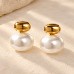 Pearl Drop Studs - Elle Maxine