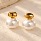 Pearl Drop Studs - Elle Maxine