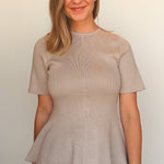 Penny Knit Peplum Top - Elle Maxine
