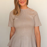 Penny Knit Peplum Top - Elle Maxine