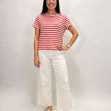 Perfect Textured Tee - Cayenne - Elle Maxine