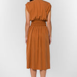 Persa Smocked Waist Midi Dress - Elle Maxine