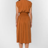 Persa Smocked Waist Midi Dress - Elle Maxine