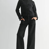 Petite Palazzo Jeans - Black - Elle Maxine