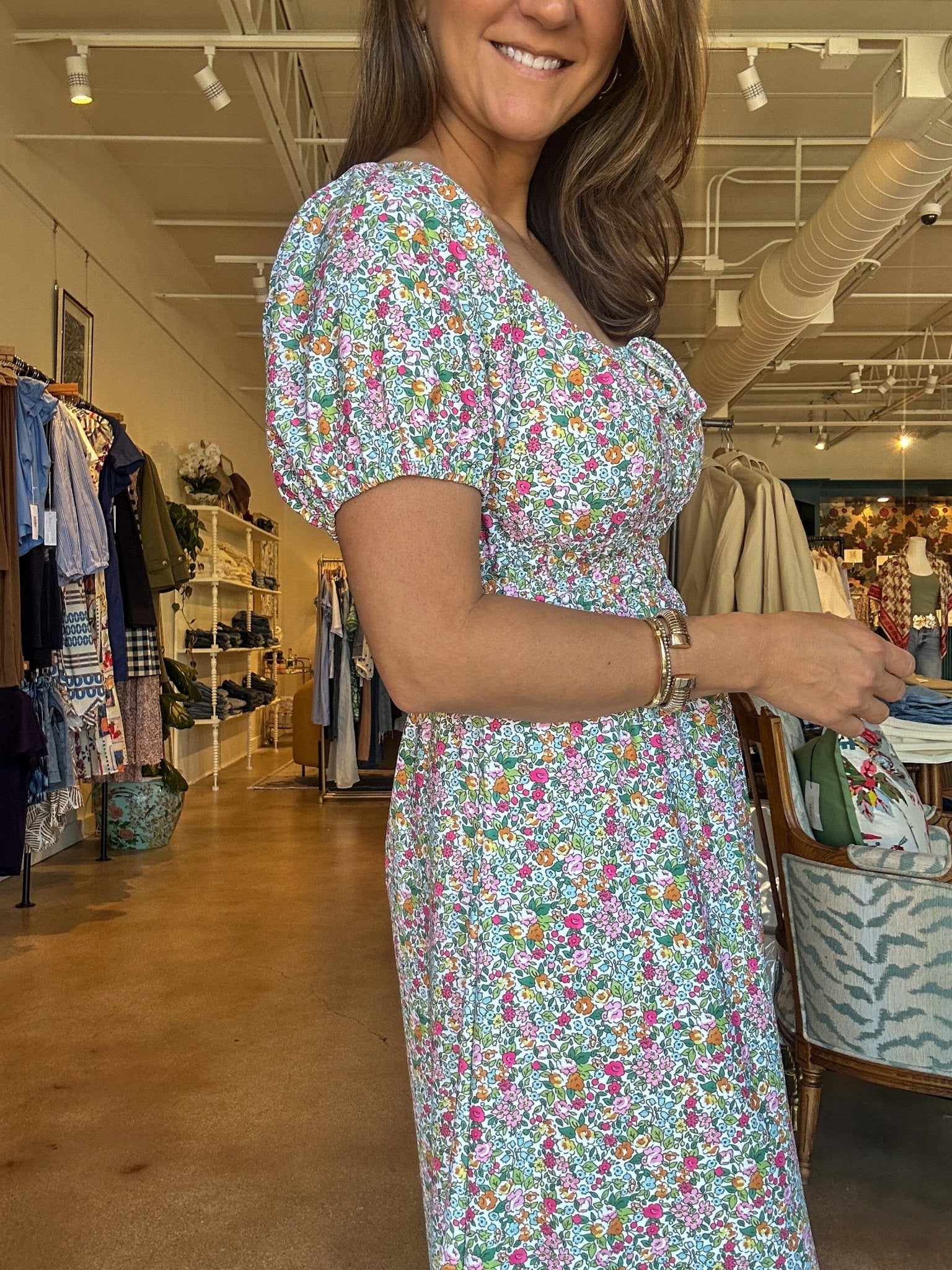 Philippa Maxi Dress - Sorbet Bouquet - Elle Maxine