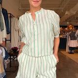 Pia Stripe Set - Green - Elle Maxine