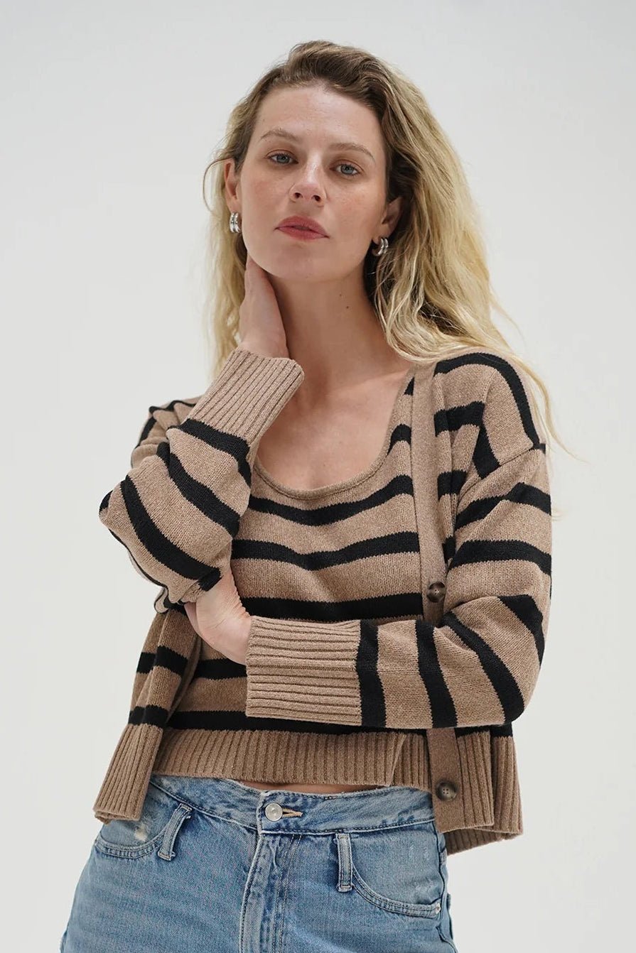 Piper Cardigan Tank Set - Elle Maxine