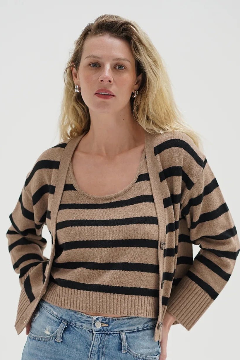 Piper Cardigan Tank Set - Elle Maxine