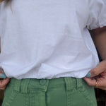 Pleat Bubble Tee - White - Elle Maxine