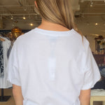 Pleat Bubble Tee - White - Elle Maxine