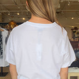 Pleat Bubble Tee - White - Elle Maxine