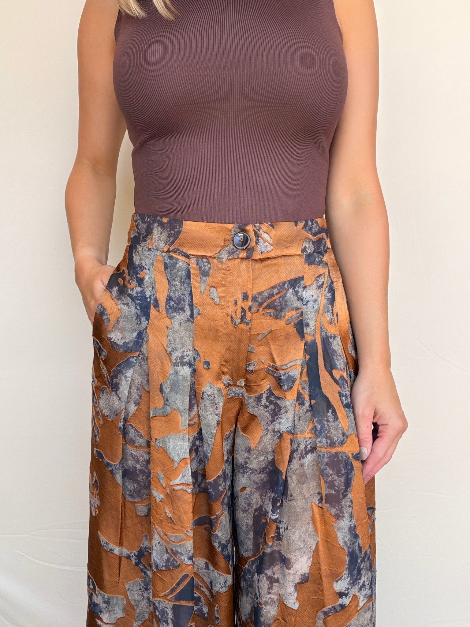 Polka Burnout Velvet Pant - Elle Maxine