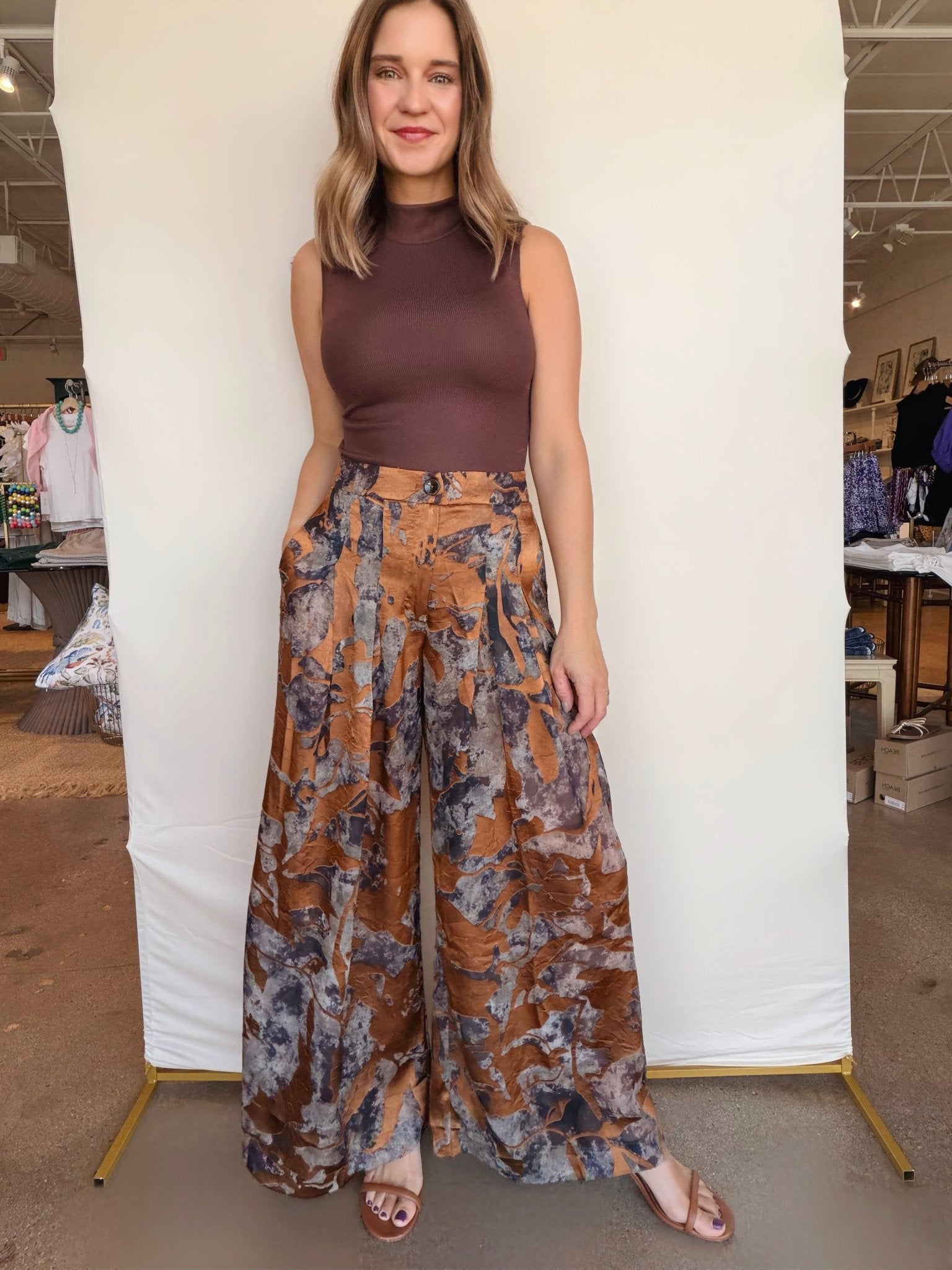 Polka Burnout Velvet Pant - Elle Maxine