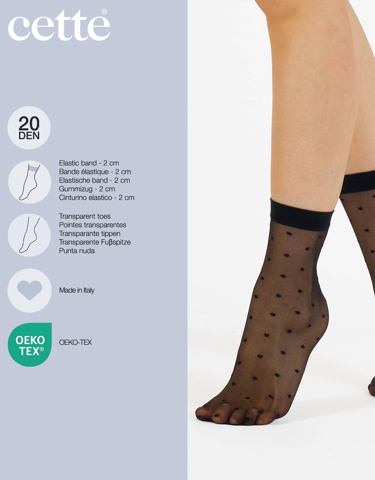 Polka Dot Socks - Black - Elle Maxine
