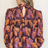 Poppy Smocked Long Sleeve Top - Elle Maxine