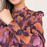 Poppy Smocked Long Sleeve Top - Elle Maxine