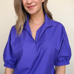 Purple Reign Collared Blouse - Elle Maxine