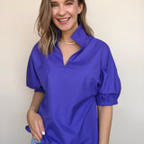 Purple Reign Collared Blouse - Elle Maxine