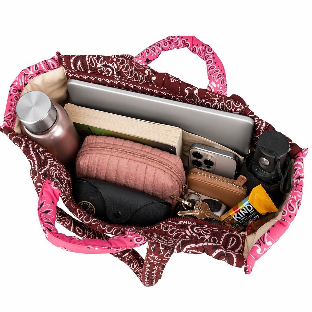 Quilted Bandana Tote - Elle Maxine