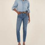 Rachael Mom Hem Jeans - Elle Maxine