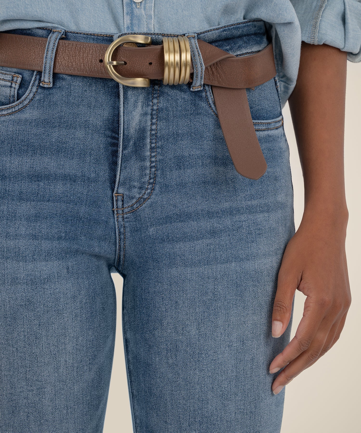 Rachael Mom Hem Jeans - Elle Maxine