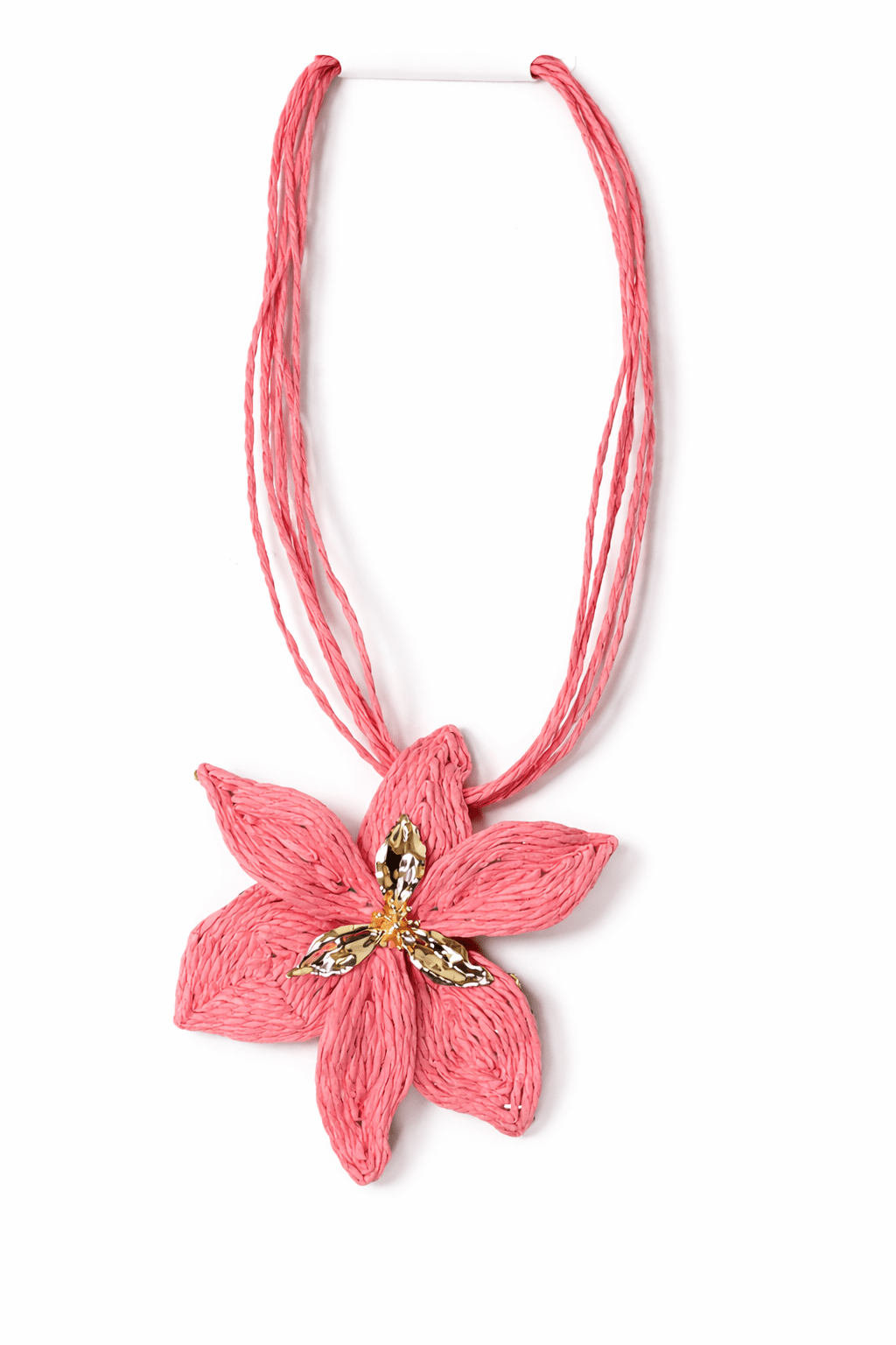 Raffia Bloom Statement Necklace - Elle Maxine